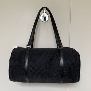 Elle Paris cylinder shaped black handbag